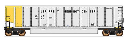 Intermountain Railway 4401020 HO Scale 14-Panel Coalporter(R) Coal Gondola - Ready to Run - Value Line -- Jeffrey Energy Center JECX (silver, yellow)