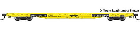 Walthers Mainline 5348 HO Scale 60' Pullman-Standard Flatcar - Ready to Run -- Trailer-Train OTTX #90171 (modernized version, yellow, black TT logo)