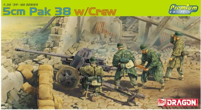 Dragon Models 6444 1/35 5cm PaK 38 Gun w/4 Crew (Re-Issue)