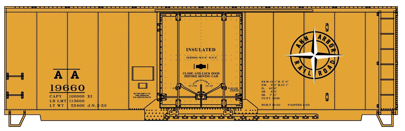 Accurail 3129 Ho Pd 40'Steel Boxcar Aa