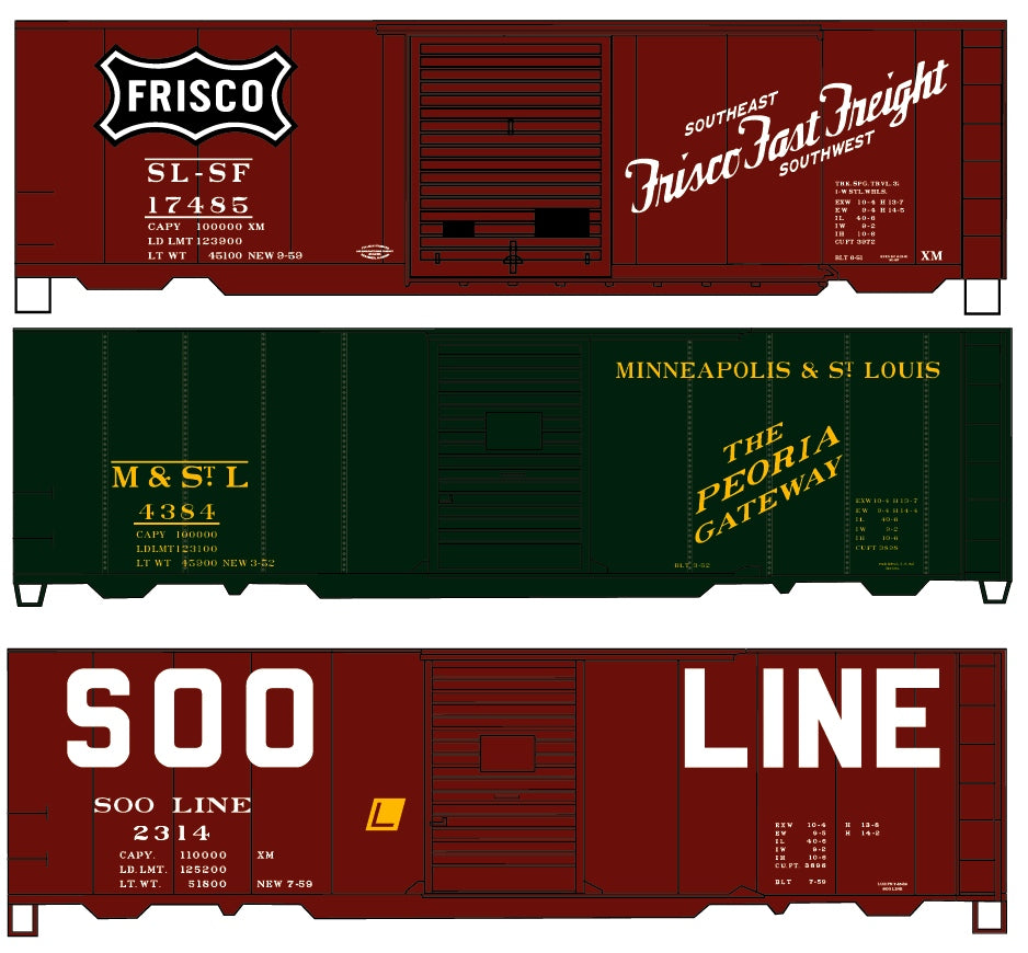 Accurail 8075 Ho Midwest Fallen Flags 3#Set