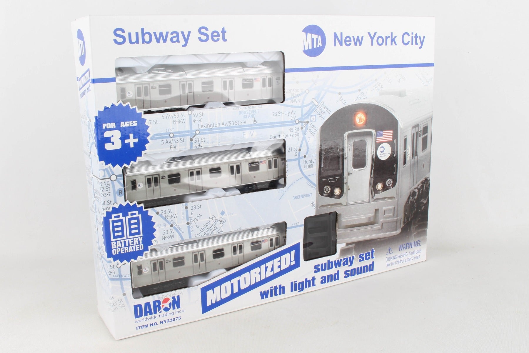 Daron MTA NYC NY23075 Mta 3 Piece Train Set W/Track