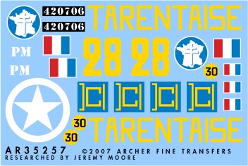 Archer Fine Transfers 35257 1/35 Free French M4A2 Tarentaise (D)