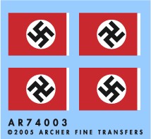 Archer Fine Transfers 74003 1/72-1/76 German National Flags