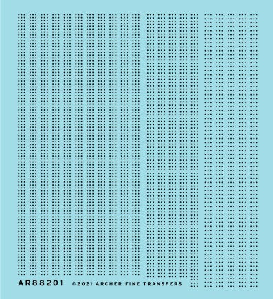 Archer Fine Transfers 88201 Surface Details: 1/24 Triple Row Rivets for Aircraft (D)