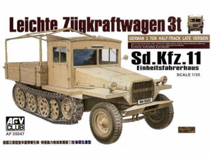AFV Club 35047 1/35 SdKfz 11 3-Ton Halftrack Late Type w/Wood Cab
