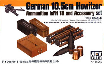 AFV Club 35062 1/35 German 10.5cm Howitzer Ammo & Accessory Set