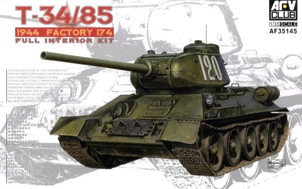 AFV Club 35145 1/35 T34/85 Mod 1944 No.174 Full Interior Tank