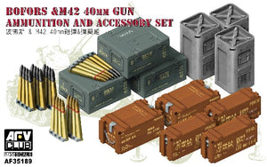 AFV Club 35189 1/35 British Bofors & M42 40mm Gun Ammo & Accessory Set