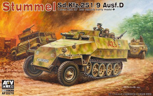 AFV Club 35278 1/35 German Stummel SdKfz 251/9 Ausf D 7.5cm KwK 37 Low Velocity Early Halftrack