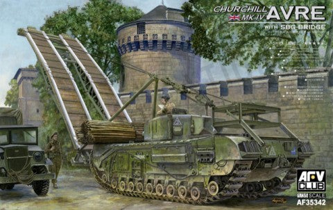 AFV Club 35342 1/35 British Churchill Mk IV AVRE Tank w/SBG Bridge