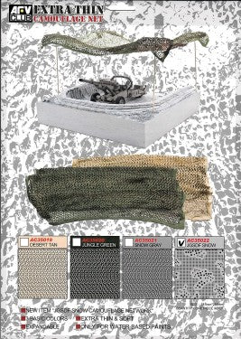 AFV Club AC35022 1/35 Die Cut Camouflage Net JGSDF Snow