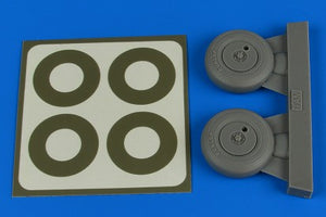 Aires 2237 1/32 Spitfire Mk IX Wheels (Covered) & Paint Masks For TAM