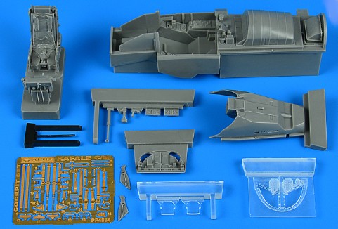 Aires 4834 1/48 Rafale C/M Cockpit Set w/Clear Parts For RVL