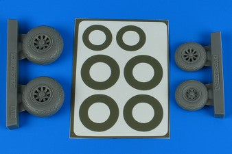 Aires 4849 1/48 A26B/C (B26B/C) Invader Late Diamond Pattern Wheels & Paint Masks For ICM (D)