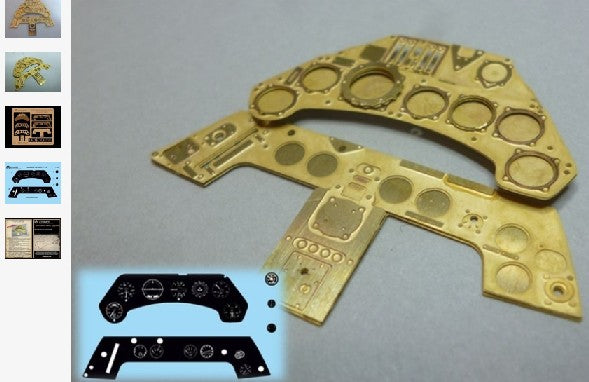 Airscale 2420 1/24 Focke Wulf Fw190 Instrument Panel (Photo-Etch & Decal) for ARX (D)