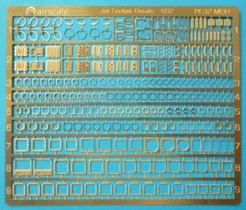 Airscale 3212 1/32 Modern Jet Cockpit Details (Photo-Etch) (D)