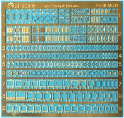 Airscale 4812 1/48 Modern Jet Cockpit Details (Photo-Etch)