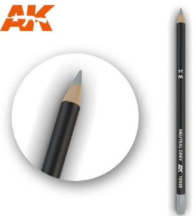 AK Interactive 10025 Weathering Pencils: Neutral Grey (5/Bx)