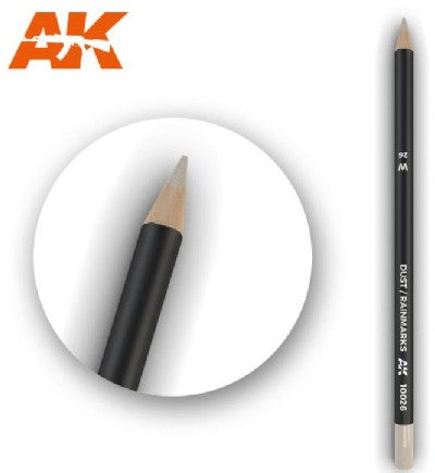 AK Interactive 10026 Weathering Pencils: Dust/Rainmarks (5/Bx)