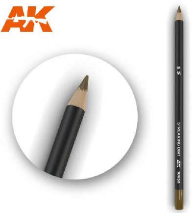 AK Interactive 10030 Weathering Pencils: Streaking Dirt (5/Bx)