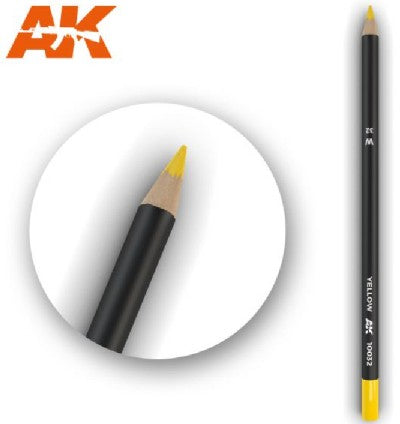 AK Interactive 10032 Weathering Pencils: Yellow (5/Bx)