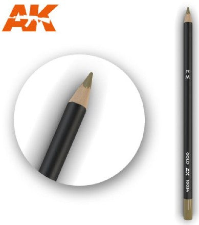 AK Interactive 10034 Weathering Pencils: Gold (5/Bx)