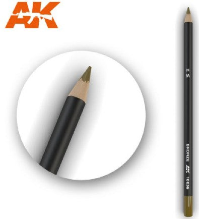 AK Interactive 10036 Weathering Pencils: Bronze (5/Bx)