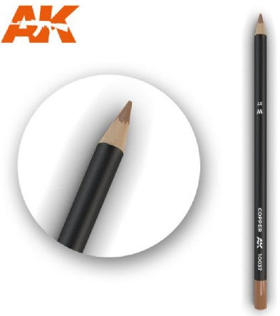 AK Interactive 10037 Weathering Pencils: Copper (5/Bx)