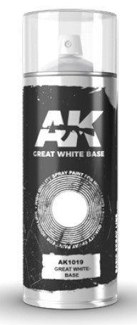 AK Interactive 1019 Great White Lacquer Base 150ml Spray