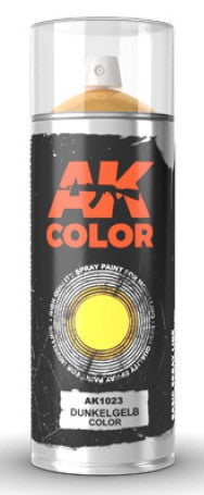 AK Interactive 1023 Dark Yellow (Dunkelgelb) Lacquer Paint 150ml Spray
