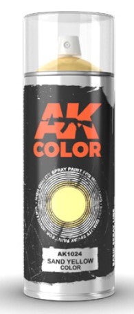 AK Interactive 1024 Sand Yellow Lacquer Paint 150ml Spray