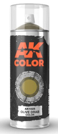 AK Interactive 1025 Olive Drab Lacquer Paint 150ml Spray