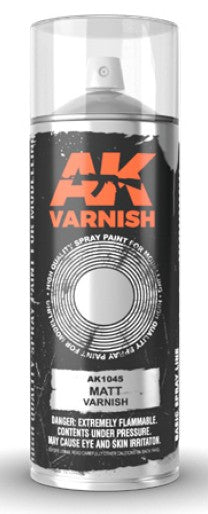 AK Interactive 1045 Matte Lacquer Varnish 400ml Spray