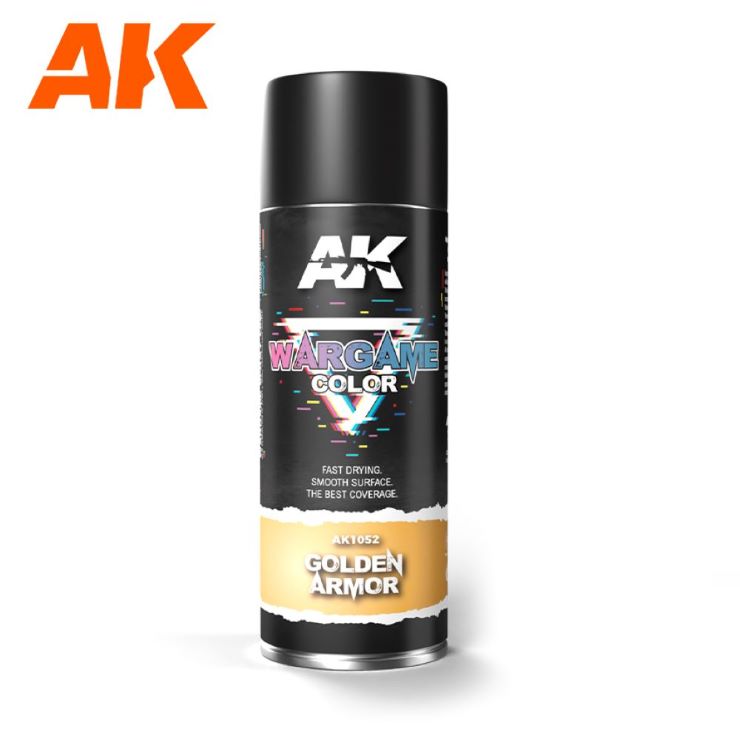 AK Interactive 1052 Wargame Color: Golden Armor Paint 400ml Spray