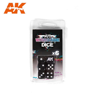 AK Interactive 1062 Wargame: Black Dice (6) (D)