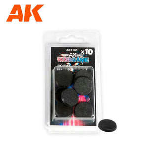 AK Interactive 1101 Wargame: Round Base 25mm (10)