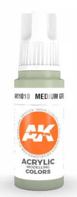 AK Interactive 11010 Medium Grey 3G Acrylic Paint 17ml Bottle