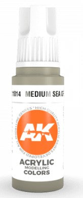 AK Interactive 11014 Medium Sea Grey 3G Acrylic Paint 17ml Bottle