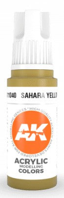 AK Interactive 11040 Sahara Yellow 3G Acrylic Paint 17ml Bottle