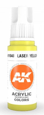 AK Interactive 11048 Laser Yellow 3G Acrylic Paint 17ml Bottle