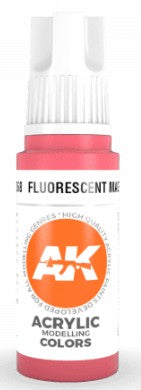 AK Interactive 11068 Fluorescent Magenta 3G Acrylic Paint 17ml Bottle