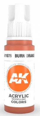 AK Interactive 11079 Burn Orange 3G Acrylic Paint 17ml Bottle