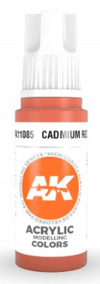 AK Interactive 11085 Cadmium Red 3G Acrylic Paint 17ml Bottle