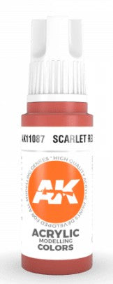 AK Interactive 11087 Scarlet Red 3G Acrylic Paint 17ml Bottle