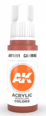 AK Interactive 11091 Carmine 3G Acrylic Paint 17ml Bottle