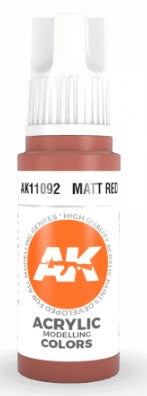 AK Interactive 11092 Matt Red 3G  Acrylic Paint 17ml Bottle