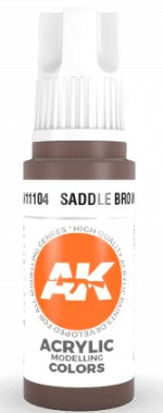 AK Interactive 11104 Saddle Brown 3G Acrylic Paint 17ml Bottle