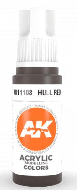 AK Interactive 11108 Hull Red 3G Acrylic Paint 17ml Bottle