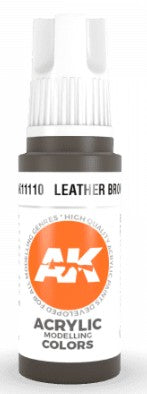 AK Interactive 11110 Leather Brown 3G Acrylic Paint 17ml Bottle